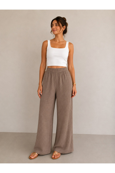 ZİYMO PANTALONI DE DAMĂ BUBBLE KUMAS CU TĂIERE COMODĂ