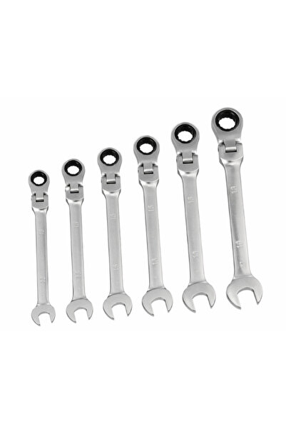 Jack DISEN TOOLS, set de 6 chei combinate cu clichet și cap flexibil, 10/19 m...