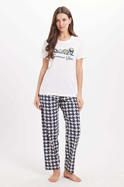 Tudors Women's Regular Fit Classic Cut Cotton Crew Neck Short Sleeve Printed ...