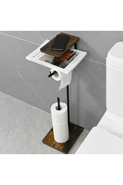 Viyogo Vertical, multifunctional toilet paper holder with shelf and storage, ...