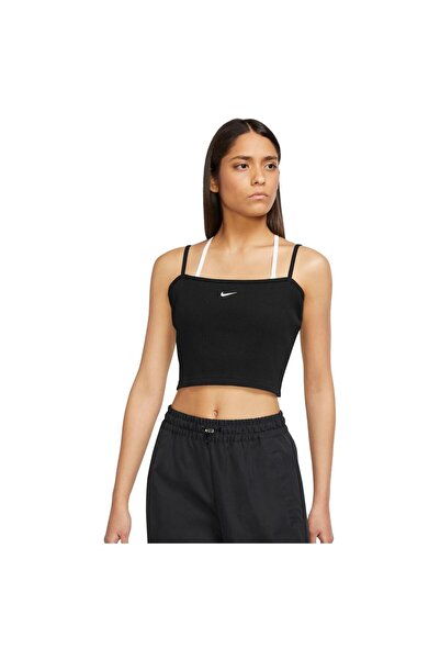 Nike Femei& # x27;s Sportswear Top scurt cu nervuri esențial L