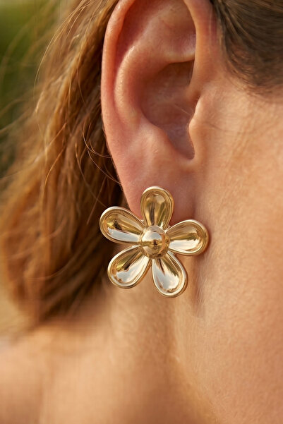 AURRARİ Gold Papatya Ultra Light Earrings
