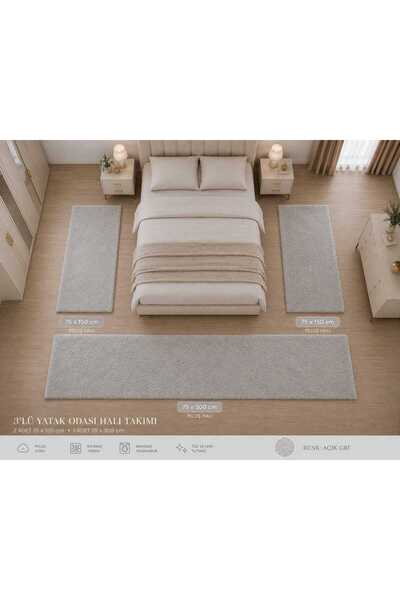 Painite HOME Yatak Odası Halısı 3 lü Yatak Odası Peluş Halı