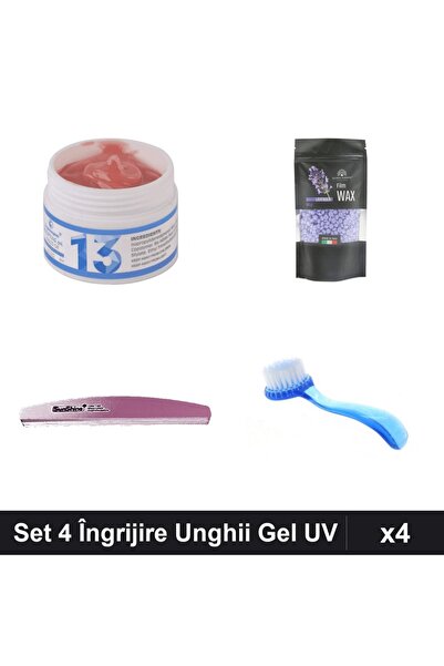 Makeup Set 4 Îngrijire Unghii FSM - Gel Constructie UV LED 15g, Ceară Epilare...