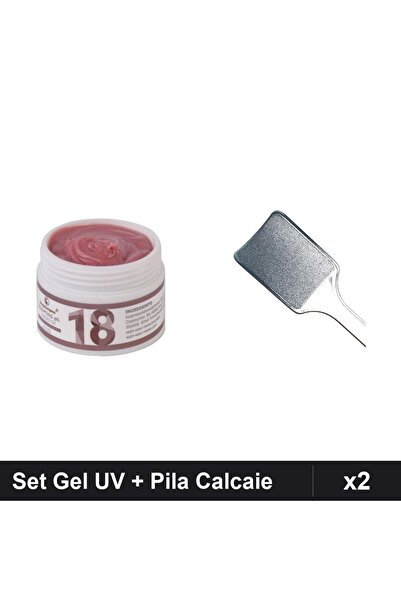Makeup Set 2 Gel Constructie UV LED FSM 15g + Pila Calcaie, Manichiura Profes...