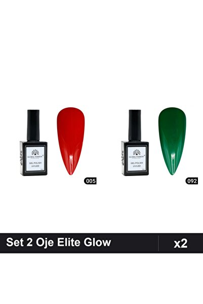 Makeup Set 2 Oje Semipermanente Global Fashion Elite Glow 15ml, Nuante 005 09...