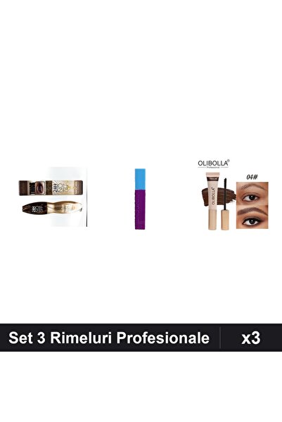 Makeup Set 3 Rimeluri Waterproof Baolishi Ushas Olibolla, Negru Chocolate, Ma...