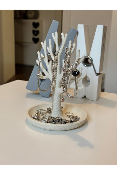 Lunera Accessories منظم مجوهرات على شكل شجرة - حامل مجوهرات وديكور بتصميم ثلا...