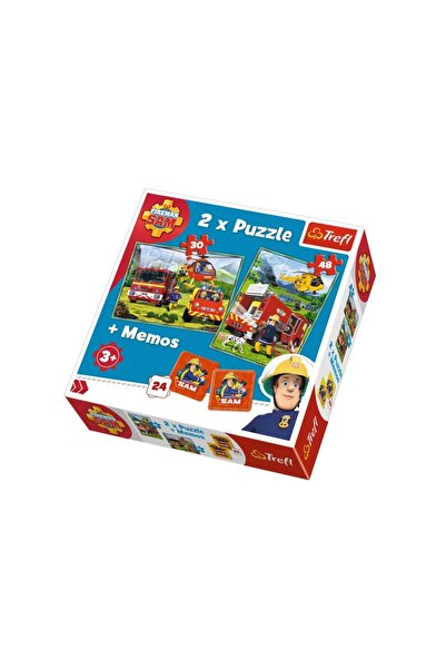 NO BRAND PUZZLE TREFL 2IN1 MEMO FIREFIGHTERS IN ACTION