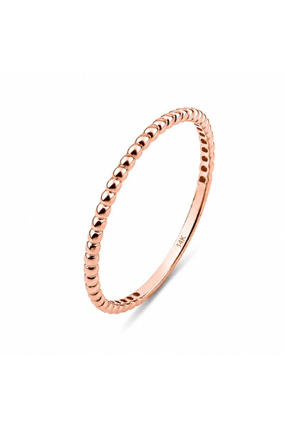 KAIROS JEWELRY 14 Ayar Rose Altın Topçuk Yüzük