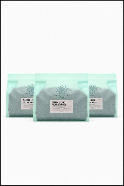 Wayta Coffee Günlük Filtre Kahve Çekirdeği 3 x 1000 g – %100 Arabica Çekirdek...