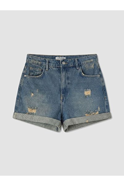 LC Waikiki LCW Jeans Yırtık Detaylı Kadın Jean Şort
