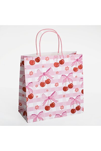 Zumzeria Gift Bag with Cherry Pattern 26x12x26cm