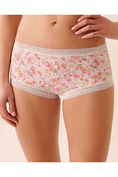 La Vie en Rose Super Soft Lace Trim Boyshort Panty