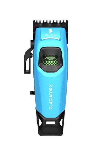 Hector Gladiator X 8000 RPM BLDC Motor Işıklı Saç Kesim ve Çizim Tıraş Makinesi Mavi