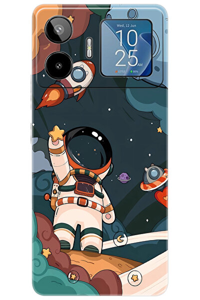 General Mobile GM 26 PRO 5G (G903) Uyumlu Kılıf Desen Baskılı Silikon Astrono...
