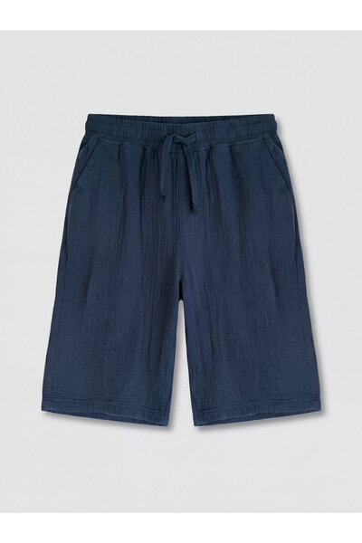 LC Waikiki Pantaloni scurți de băieți din muselină cu talie elastică
