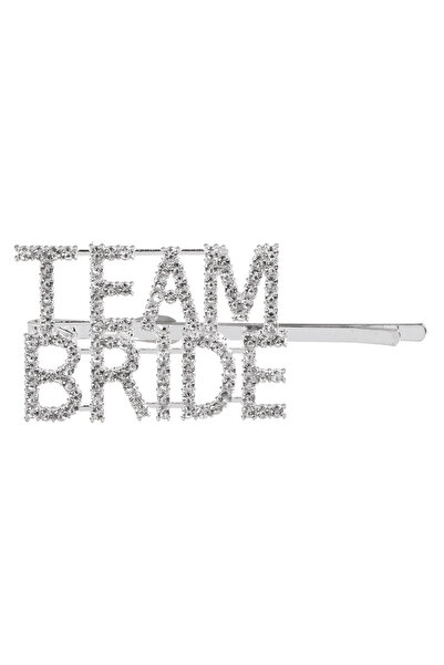 Zumzeria Hair Clip "Team Bride" with Rhinestones - 7cm