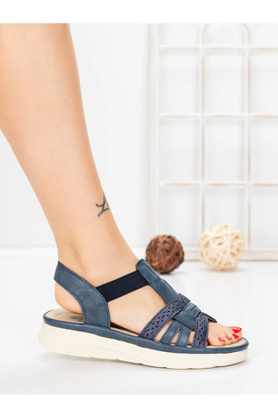 mei Women's Low-Sole Sandals 5GS27 Blue