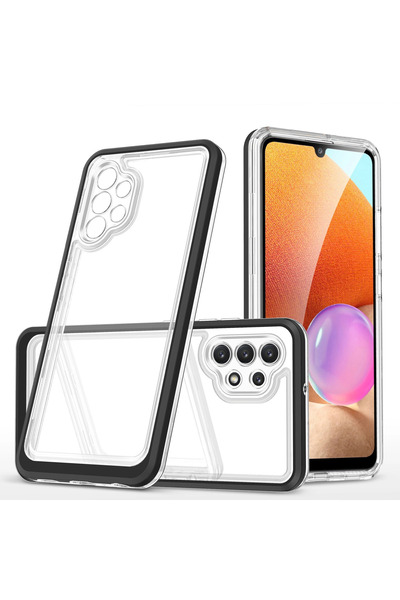 Hurtel Husă transparentă 3 în 1 cu ramă și strat de gel pentru Samsung Galaxy...