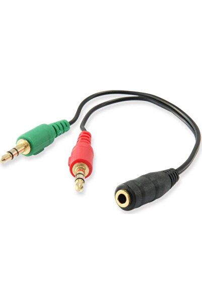 EQUIP Cablu Jack 3.5mm - Jack 3.5mm x2 0.2m negru (147941)