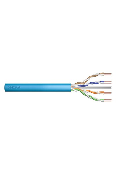 Digitus Cat.6a cable, U/UTP, Dca, AWG 23/1, LSOH, 50m, blue, oiled