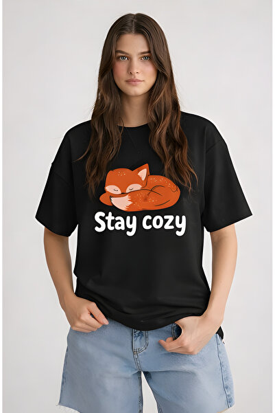 ALEYZA MODA Trendy "Saty Cozy" Printed T-Shirt for Women – Comfortable Cotton...