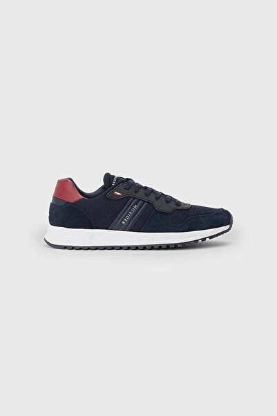 Tommy Hilfiger Modern Corporate Mix Runner Erkek Lacivert Sneaker-44 - LACİVERT