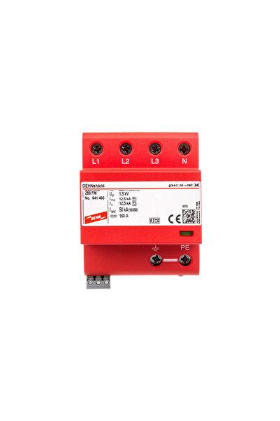 Dehn B+C Type 1+2 4P 12.5Ka/50kA 1.5kV DehnShield TNS 255 FM 941405
