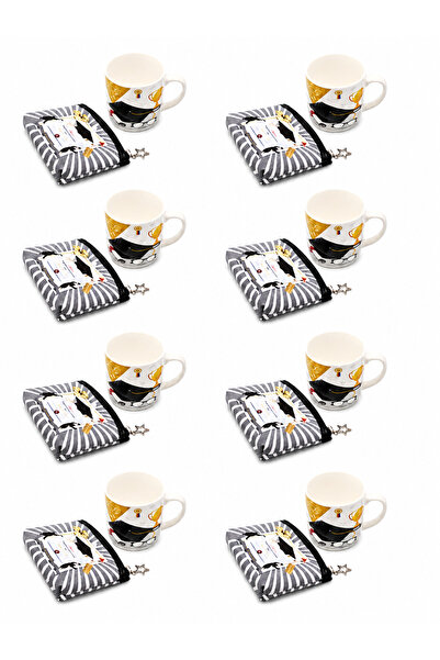 Generic Luxury Ceramic Graduation Cup Giveaways with Spoon and Bag - 8 Pieces