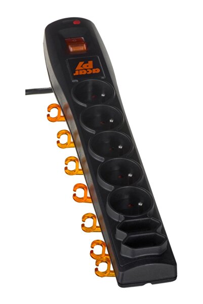 Acar Ltd Surge protection strip Acar P7 5,0m 7 slots vending machine black