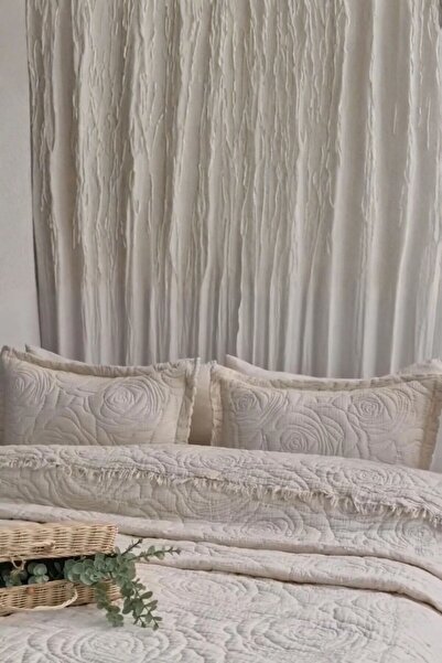 Layan Home Soft Rose 100% Cotton Muslin 7 Layer Filled Pillowcase