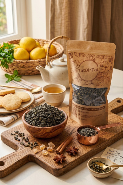 tatbirtatgıda TatBirTat - Özel Seçim Tomurcuk Yeşil Çay 100 g - Yumuşak İçim