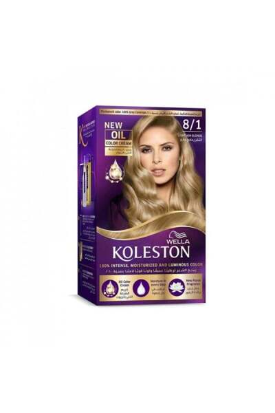 Koleston Kit Hair Dye Light Ash Blonde 8/1 from Wella Koleston