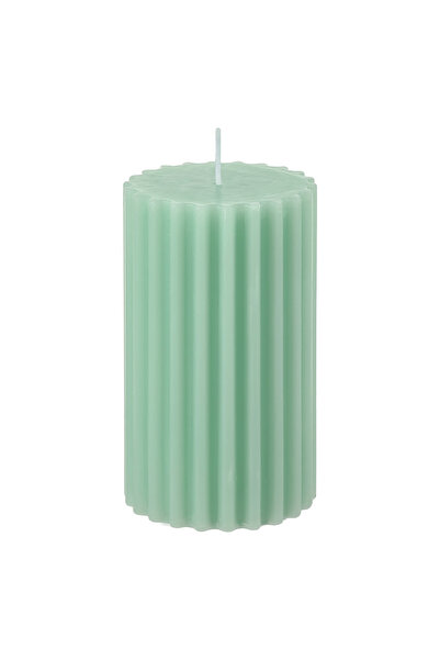 OEM Lumânare parfumată cu iris verde, cu model, Ø7x12cm