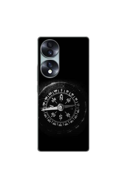 OEM Case compatible with Honor 70 Silicone Gel Tpu Vintage Compass Pattern