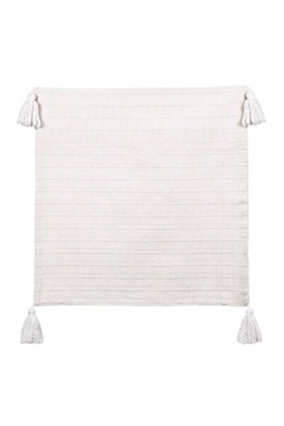 Zumzeria Ecru Decorative Pillow Case with Fringes 45x45cm