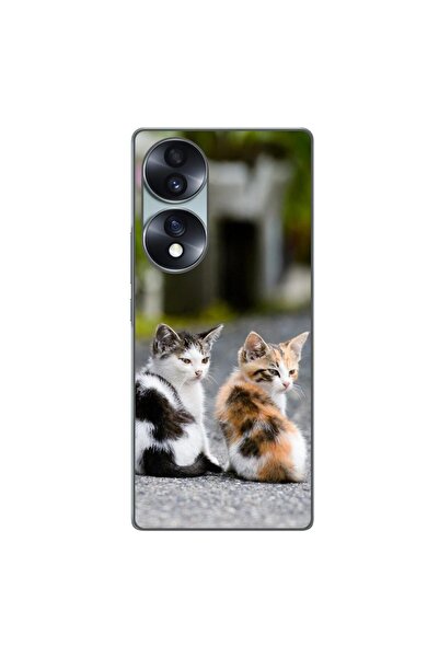 OEM Husa compatibila cu Honor 70 Silicon Gel Tpu Model Kitties