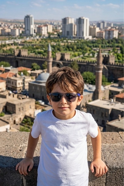 BAPPİR Uv400 Protected Children's Wayfarer Blue/Smoked Frame New Season Unise...