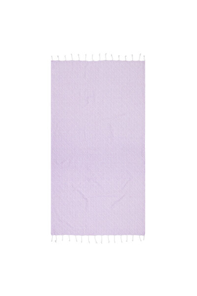 Zumzeria Prosop de plajă Lilac Hammam cu model meandru 180x100cm