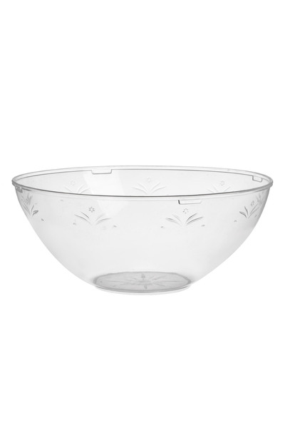 Zumzeria Reusable Transparent Plastic Bowl with Flower Pattern Ø20x8cm