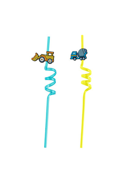 OEM Twisted Plastic Reusable Straws Trucks Ø5x270mm - 2pcs