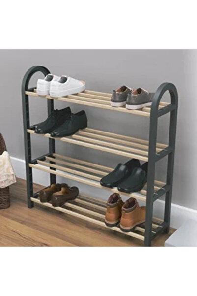 Zumzeria Shoe Rack with 4 Shelves 64x18x64cm