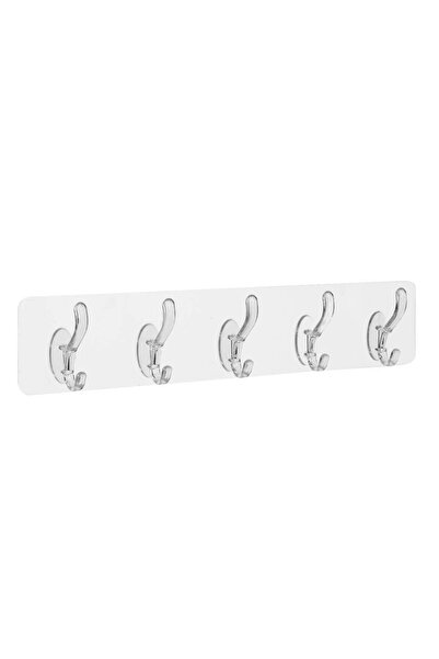 Zumzeria Transparent Adhesive Hook with 5 Positions 35x7cm