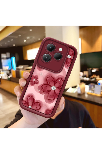 SLIMFELT Infinix Hot 40/40 Pro Uyumlu Yüksek Kaliteli Çiçek Desenli, Düşmeye ...