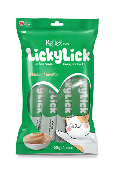 Reflex Plus LickyLick Tavuklu Sıvı Ödül Maması 60g (4 x 15 g)