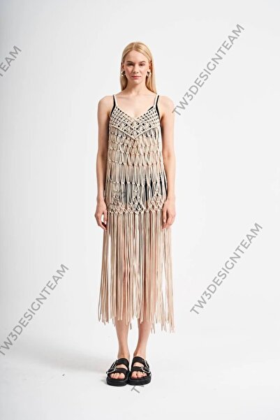 tw3 Women's Handmade Braided Design Piece Dress