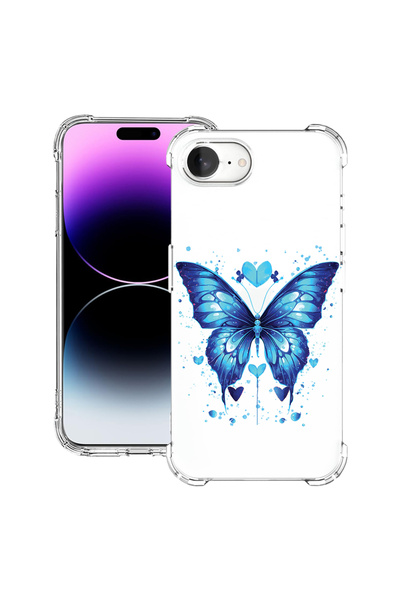 bestcase Husă Antișoc pentru Apple iPhone 17e, Fluture Albastru, 3144023 AS 1586