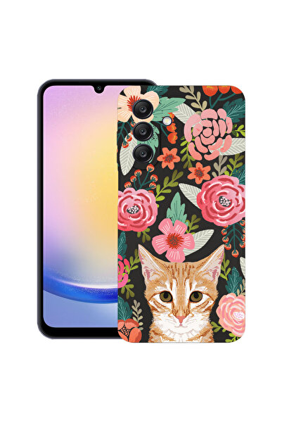 bestcase Θήκη TPU Ultra Slim για Samsung Galaxy A57, Γάτα και Λουλούδια, 3128...