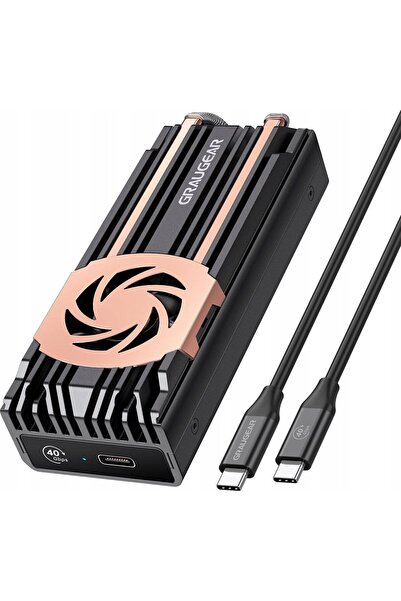 Graugear Carcasă externă USB 4.0 din aluminiu cu ventilator